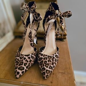 Not Just a Pump Elegant Leopard Print Heels with Bow Detail